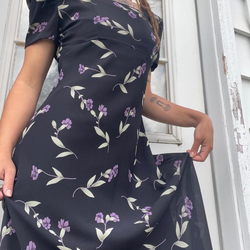 VINTAGE Floral / Shoulder Pads Victorian Lolita